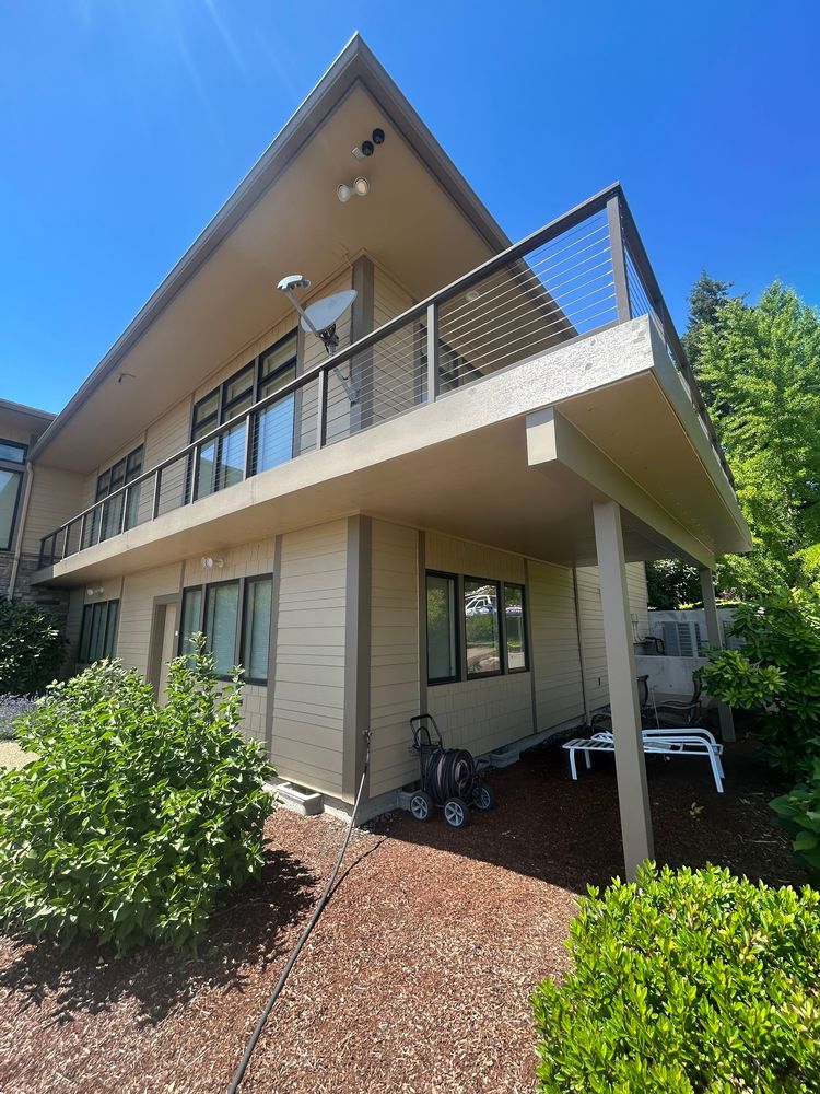 Modern Home Exterior Painting & Wood Entry Finish