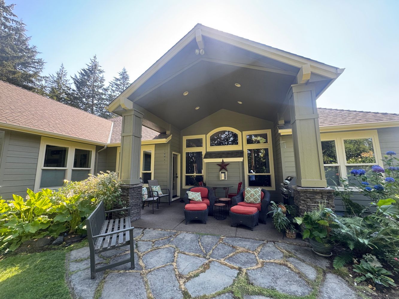 Green Exterior House Painting