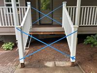 Custom rebuild of the front stairs
